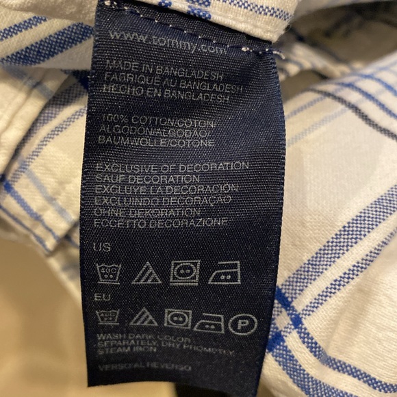 Men’s Tommy Hilfiger Short Sleeve Short - Blue/White - Large - Picture 5 of 5